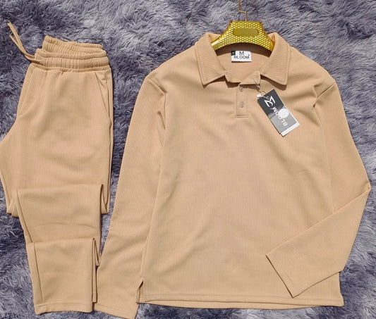 Ensemble Homme – Polo Manches Longues & Pantalon Jogger