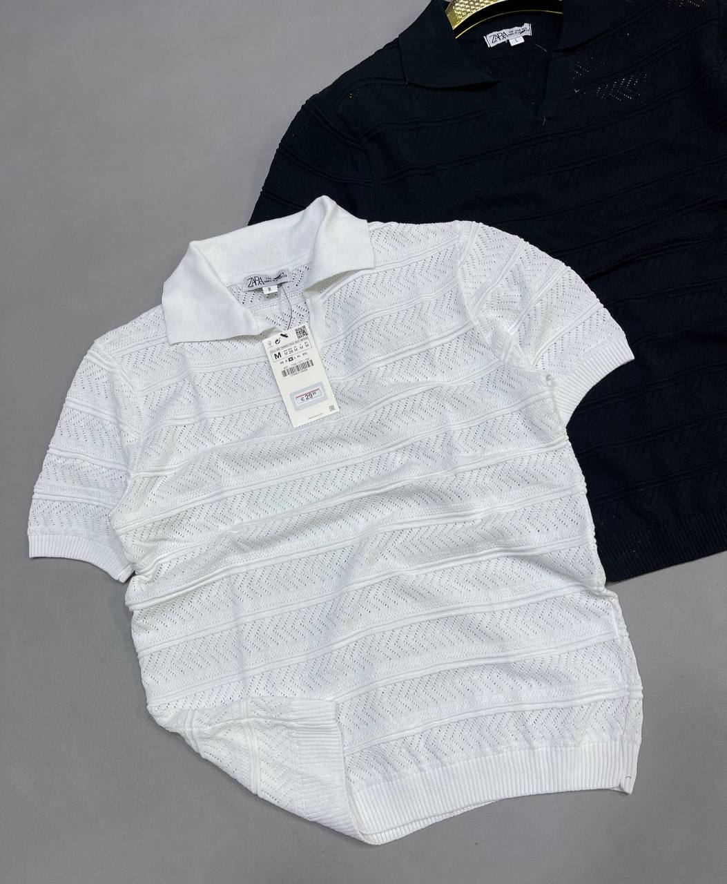 Polo Homme en Maille Texturée – Manches Courtes, Léger, Coupe Classique
